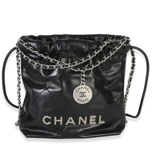 Chanel Black Quilted Calfskin Chanel 22 Mini Hobo